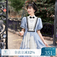 十三余小豆蔻兒[迪士尼愛麗絲-不思議冒險]國風蕾絲連衣裙女裝夏 連衣裙 現(xiàn)貨 XS