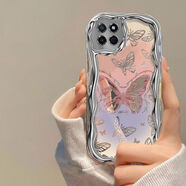 鯨赤適用realmev13手機殼rmx3041新款女oppok9x電鍍硅膠軟PGCM10防摔5g真我Q3全包RMX3161時(shí)尚q3i外套R 【電鍍奶油波浪殼】鏤空蝴蝶 OPPO K9x