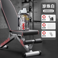 葉余新款水杯大容量男簡(jiǎn)約噸噸桶工地防摔太空杯壺運動(dòng)健身專(zhuān)用防爆杯 夏日必備：蒼山白【PC】提手+吸 1.88升【可裝四斤水】+吸管#一杯