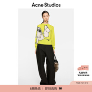 Acne Studios【七夕禮贈(zèng)】× Moomin 男女同款 小肥肥動(dòng)漫印花圓領(lǐng)針織衫C60106 霓虹黃 M