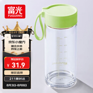 富光清然玻璃杯 高硼硅玻璃水杯子 女生便攜牛奶咖啡高顏值茶杯480ml