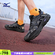 美津濃（MIZUNO）跑步鞋男鞋女鞋 夏季新款黑色透氣網(wǎng)面鞋戶(hù)外防滑輕便休閑運動(dòng)鞋 D1GH2238-15/黑色 新品首發(fā) 43 (280mm)