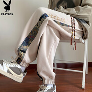 花花公子（PLAYBOY）褲子男士休閑褲男運動(dòng)衛褲秋冬季寬松高端國潮束腳長(cháng)褲
