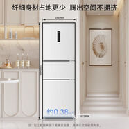 美菱（MeiLing）三門冰箱家用節(jié)能雙變頻風(fēng)冷無霜租房冰箱BCD-255WP3CX 三門風(fēng)冷白色
