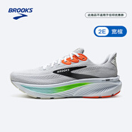 布魯克斯（BROOKS）男子Ghost 17幽靈緩震跑鞋 灰白色/陶土粉橙/壁虎綠(寬楦)  46
