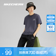 斯凱奇（Skechers）情侶款短袖T恤 L223U165-026R 奧德賽灰 S