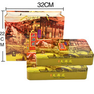 津衛濃天津特產(chǎn)大麻花禮盒經(jīng)典高檔禮品鐵盒傳統小吃零食節日贈禮佳品 700g復古鐵盒*2盒（送禮袋）