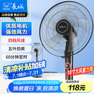 長城（CHANGCHENG）電風(fēng)扇落地扇18吋五葉風(fēng)扇搖頭商務(wù)電扇居家辦公立式風(fēng)扇大功率大風(fēng)量工業(yè)扇交流定頻風(fēng)扇FS-45