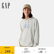 GAPGap男女裝2025春季新款logo抽繩連帽口袋衛(wèi)衣休閑上衣美版708409