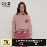 Teenie Weenie小熊春季美拉德簡(jiǎn)約圓領(lǐng)寬松休閑復(fù)古學(xué)院衛(wèi)衣上衣女 淺粉色 L (170)