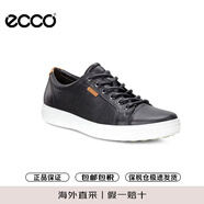 ECCO 愛(ài)步 休閑鞋男 平底耐磨板鞋 柔酷7號(hào) 430004 01001黑色 43 