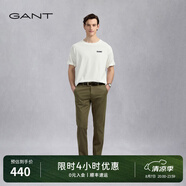 GANT【亞洲版型】GANT/甘特官方春季寬松純棉直筒商務休閑褲修身男裝 301綠色 33