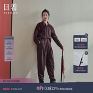 日著設(shè)計(jì)師品牌女裝季新款小眾高級(jí)感休閑羊毛呢寬松連體褲 歸紅現(xiàn)貨 M