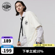 帕拉丁（PALLADIUM）寬松潮流套頭時尚圓領(lǐng)短袖純棉T恤男女同款109647 棉花糖色 S