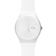斯沃琪（Swatch）Swatch瑞士手表簡(jiǎn)約黑白夜光男女學(xué)生石英腕表考試畢業(yè)禮物 凈白無(wú)邪2.0SO29W704-S14