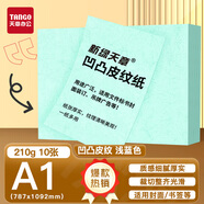天章 （TANGO）A1全開雙面凹凸皮紋紙 紋路包裝紙班級活動紙 標書封面大張包裝紙 海報背景紙 淺藍色210g 10張/包