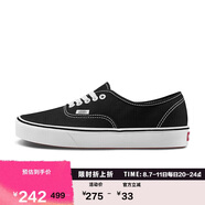 VANS范斯官方 升級款Comfy Authentic緩震經(jīng)典帆布鞋 黑色  35 