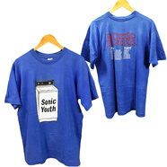 普賓迪SONIC YOUTH 克萊因藍(lán)色 T-shirt音速青年 洗衣機(jī)藍(lán)色T恤男 寶藍(lán)色雙面 2XL