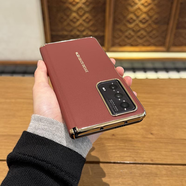 GKK適用榮耀MagicVs2秒變XT非凡大師折疊屏保護套磁吸中軸新款高檔皮 素皮黑色-帶中軸后殼 榮耀Magic2