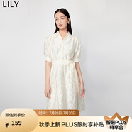 LILY秋新款女裝氣質(zhì)純色仙女范兒優(yōu)雅通勤連衣裙中長(zhǎng)款小個(gè)子 601白色 XL