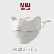 MUJI COM無印良品同款防曬口罩女夏季遮陽護(hù)眼角開車面罩防紫外線立體透氣 淺灰色 標(biāo)準(zhǔn)