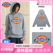 Dickies衛衣2024連帽運動(dòng)衫男經(jīng)典大logo印花秋冬新品運動(dòng)休閑全棉上衣女 中羽灰 男女同款/毛圈布 L