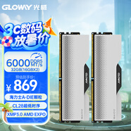 光威（Gloway）32GB(16GBx2)套裝 DDR5 6000 臺(tái)式機(jī)內(nèi)存條 龍武系列 海力士A-die顆粒 CL28 Deepseek硬件