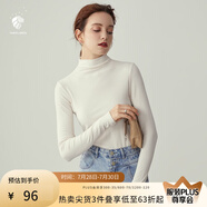 范思藍(lán)恩范思藍(lán)恩204303半高領(lǐng)打底衫女秋冬百搭修身針織上衣緊身內(nèi)搭毛衣 奶白色  M