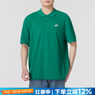 耐克（NIKE）官方 短袖男 2025夏季新款純棉t恤跑步運動休閑商務翻領POLO衫男 新到貨/刺繡LOGO/綠/偏大 曬圖退5 S