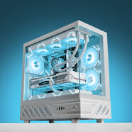 半島鐵盒（PADO）應龍滄溟 白色 ATX 游戲電腦臺式機箱 支持360水冷 270°全視海景房 電源倉造型開(kāi)孔高效散熱