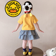 G.duck品牌童裝女童米奇短袖套裝兒童夏季衣服褲子兩件套三歲寶寶中小童 套裝加發(fā)飾 90 cm