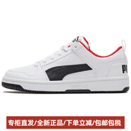彪馬（PUMA）ReboundLayupLOSL人造革包裹性防滑透氣低幫板鞋男女同款白黑紅 41