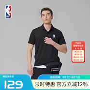NBAICON系列-【球星同款】速干短袖POLO衫男子聯(lián)盟夏季運動t恤投籃服 黑色 XXL