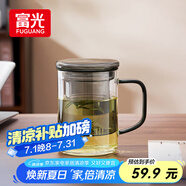 富光泡茶杯茶水分離玻璃杯辦公室喝茶杯子男士個(gè)人高檔花茶杯水杯