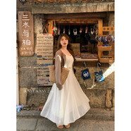 學(xué)子言夏季吊帶裙連衣裙配開衫三點泥SUNNY小鎮(zhèn)姑娘開衫吊帶連衣裙遮肉 開衫 L135斤內(nèi) 均碼