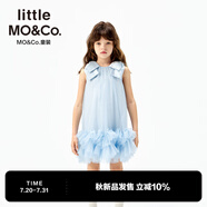 little MO&Co.little moco童裝25秋裝新款女童短款連衣裙蓬蓬裙公主裙蝴蝶結(jié) 淡藍(lán)色 100 110/52