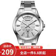卡西歐（CASIO） 卡西歐(CASIO)手表男士 簡(jiǎn)約商務(wù)男式石英表 MTP-1381D-7A