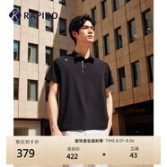 Rapido【新品】靂霹道2025新款男子舒適透氣T恤休閑印花POLO衫CN4242P01 黑色 3XL 190/104A