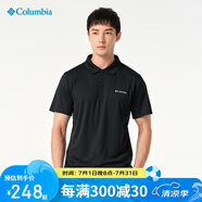 Columbia哥倫比亞Polo衫男春夏戶外透氣速干衣翻領(lǐng)短袖t恤 AE6082 010 M 