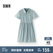 森馬（Semir）[商場同款]連衣裙女翻領(lǐng)收腰戶外2025夏防曬涼感短裙101325114044