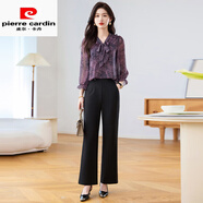 皮爾卡丹（pierre cardin）時(shí)尚套裝秋季歐貨氣質(zhì)媽媽小個(gè)子冰絲40減齡穿搭一整套 紫色-冰絲套裝秋季歐貨闊太太貴夫人穿搭40減齡穿搭 M 【建議85-105斤】