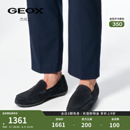 GEOX杰歐適夏季新款男士反絨設計休閑百搭商務高檔男士樂福鞋 深海軍藍 41