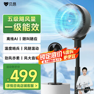 貝昂空氣循環(huán)扇靜音臥室客廳電風(fēng)扇智能語音節(jié)能大風(fēng)力直流變頻家用風(fēng)扇臺式桌面電風(fēng)扇3D搖頭 鴻蒙智聯(lián)Pro黑【23米長風(fēng)距】