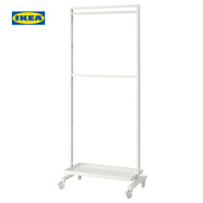 宜家（IKEA）MITTZON米特叢衣帽架晾衣架可移動(dòng)置物架現(xiàn)代家用 白色掛桿/展示擱架