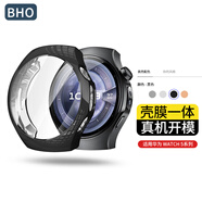 BHO【熱銷10萬+】適用華為gt5/5pro保護(hù)殼一體手表膜watch5/4pro鋼化膜fit4/pro/gt4/3pro保護(hù)套防摔 Watch5-46mm·殼膜一體【黑色-TPU殼】