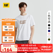 CAT卡特春新品男涼感設(shè)計(jì)反光logo印花短袖T恤輕戶外七夕禮物 白色 L