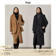 旅途原品ltyp 900G100%羊毛雙面呢兩件套毛呢西裝/背心連衣裙套裝 經(jīng)典駝（西裝+V領(lǐng)背心裙） XS-S