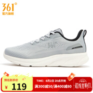 361度男鞋運(yùn)動(dòng)鞋春季新款361度男常規(guī)跑鞋 冷霧灰/曜石黑 43