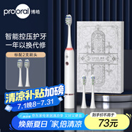 博皓（prooral）聲波電動(dòng)牙刷護(hù)齒壓感提醒成人充電式情侶送禮生日禮物 T33白雪 