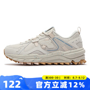 361度女鞋戶外休閑鞋2025春季新款潮流時尚飛標防滑耐磨緩震舒適運動鞋 燕麥奶/仿古灰藍 37